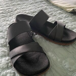 L.L. Bean Black Leather Sandals